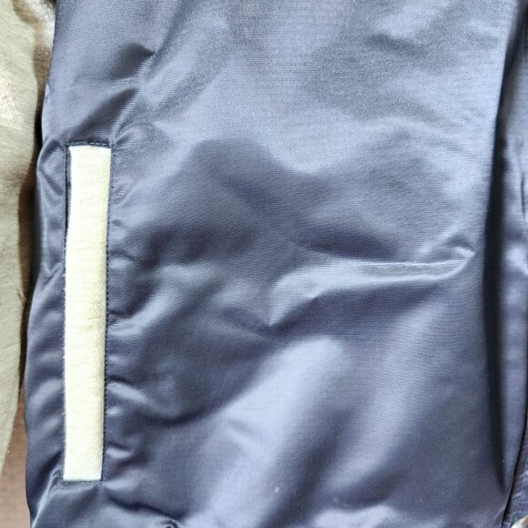 New York Yankees Bomber Jacket Men's Size XL Majestic Athletic MLB Blue & Grey - Picture 7 of 12